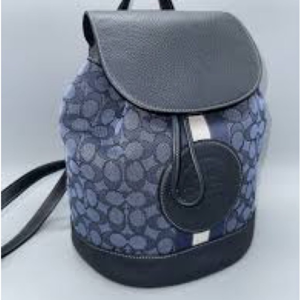 COACH Dempsey Drawstring Backpack Signature Jacquard